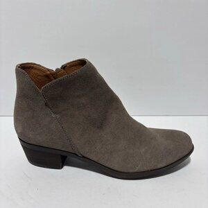 Lucky Brand Women’s Banterr, Grey Suede Ankle Booties, Size 8 M